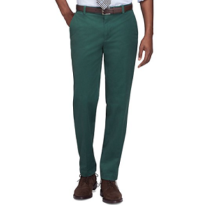 Milano Fit Vintage-Finish Chinos - Green